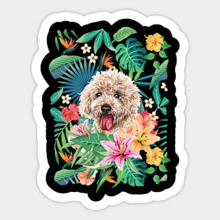 Tropical Apricot Toy Poodle Sticker